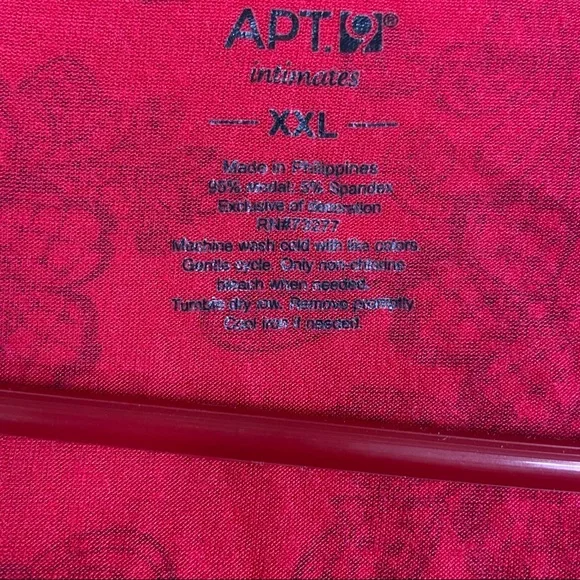 Sleep top long sleeve lace w floral print xxl intimates holiday valentines red - Picture 3 of 8